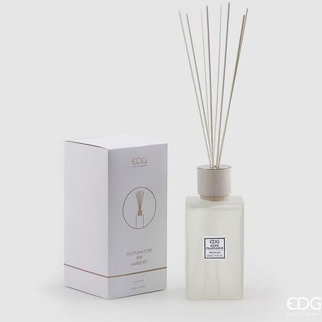 EDG Enzo De Gasperi Profumatore Bottiglia Quadrata Satin 2.200 Ml H 27 Cm Pure Island Scatola Regalo