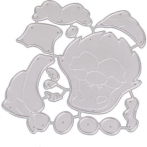 Weihnachtsmann-Stanzschablone aus Metall für DIY-Scrapbooking-Alben, Papierkarten, Prägedekoration