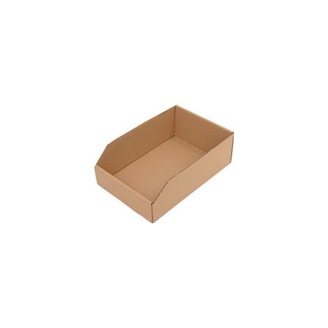 Caja de balda L300xW200xH100mm cartón marrón de pared simple (Por 50)