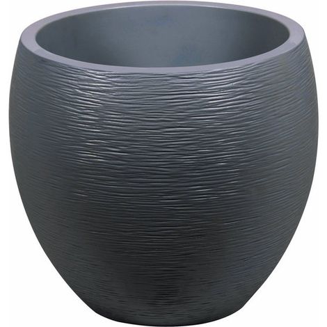 Plastikei-Topf Graphit ø 50 / 27 x H 45 cm Grau Anthrazit 46 (1/5)