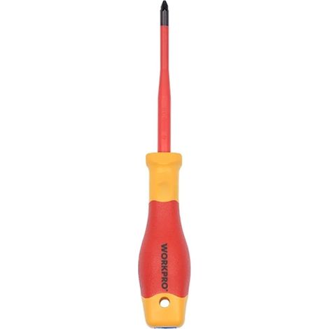 Cacciavite Pozidriv isolato WORKPRO VDE PZ1 x 80 mm