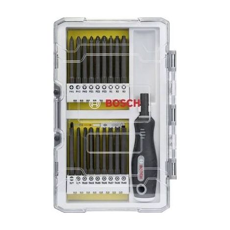 Bosch Accessories 2607017320 Kit inserti 37 parti Taglio, Croce Phillips, Croce Pozidriv, Esalobata BO, Tri-Wing, Spann (1/4)