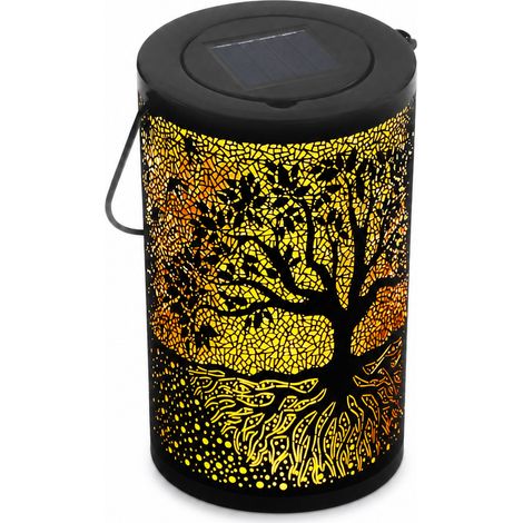 Lanterne Solaire Extérieure à Projection Arbre de Vie, Lampe Décorative Imperméable pour Jardin et Patio (1/5)