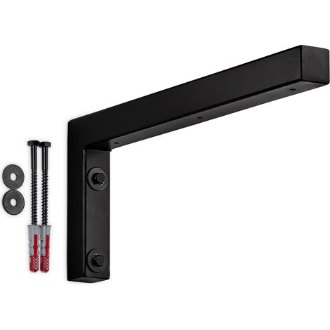 SOTECH Wandkonsole Regalkonsole Waschtischkonsole in L-Form 350 x 150 x 30 mm, schwarz matt pulverbeschichtet, 1 Stück