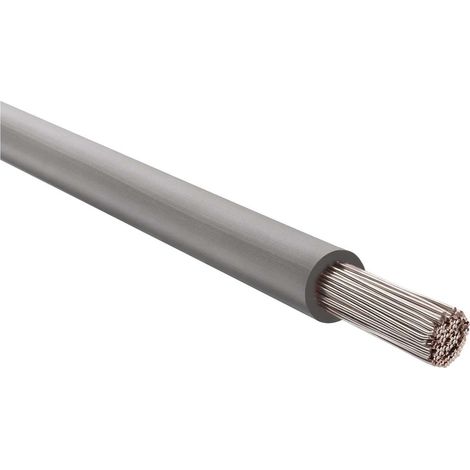 HELU KABEL SiF 1X6mm² GY (grau) Einzelader Silikon grau AD 5,0mm Nennspannung Uo/U 300V/500V - 1 Meter