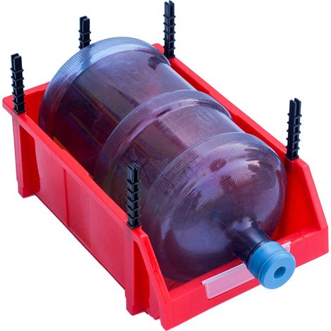 Bac De Rangement Hdpe Empilable Pour Pièces Détachées Et Composants Électroniques - Conteneur Robuste Bleu Ou Rouge - Lot De 1 (1/2)