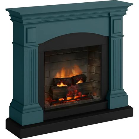 Camino Elettrico Tagu Magna PowerFlame2 Turchese 1600W