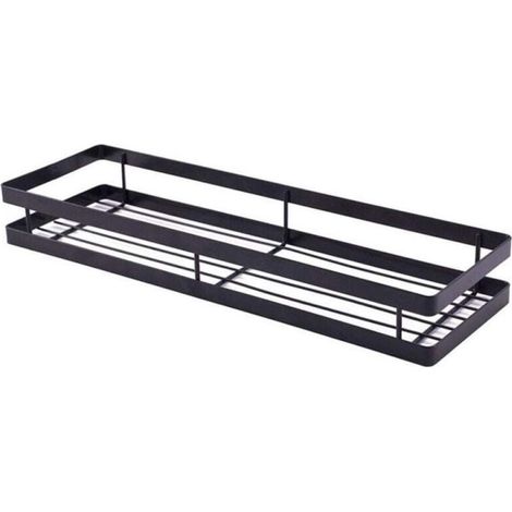 Kitchen Spice Rack, Wall Mounted Spice Rack, Space Saving Spice Rack, Ideal for Kitchen Storage and Organization, 40×12×5.5 cm, Black (1/4)