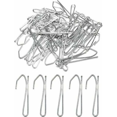 Bardusch-50 Pièces Crochets en Métal Crochets Anneaux de Rideau de Douche pour Rideau de Porte et Rideau de Douche(Argenté) (1/4)