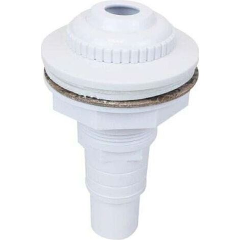 Entrée d’eau pour piscines hors-sol – raccord 32 mm et 38 mm, couleur blanc, lot de 1 (1/3)