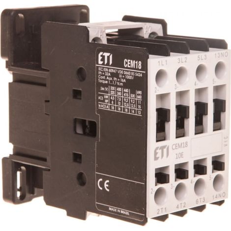 Contacteur de puissance 18 A triphasé 230 V CA 1Z 0R CEM18.10-230 V-50/60 Hz 004644123