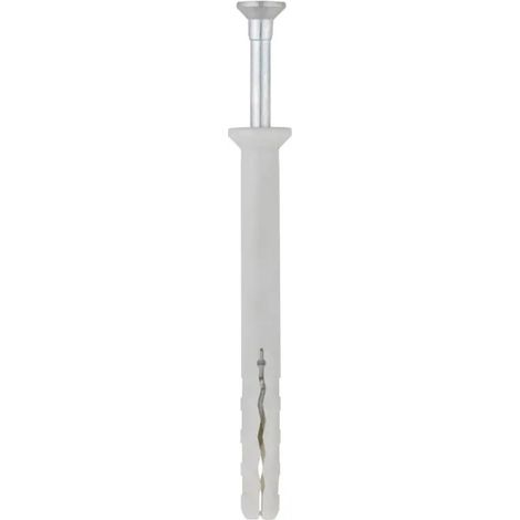 Confezione da 100 - Tasselli a martello - chiodo a testa svasata con scanalatura - Nylon 6.6 Ø6 x 70