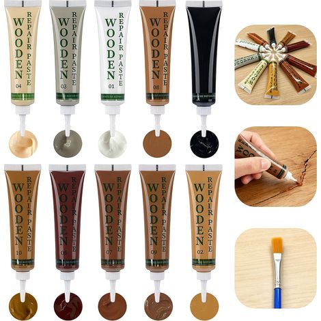 Kit de réparation stratifié avec pinceau 24 g/tube pour fissures, trous et (1/5)
