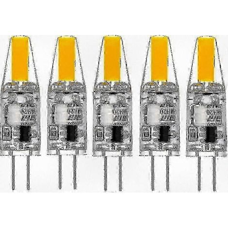 Ampoules LED G4 220 V 3 W 2700 K Blanc chaud 160 lm, compatibles avec toutes les marques, remplacent les ampoules halogènes 30 W (lot de 5). (1/5)