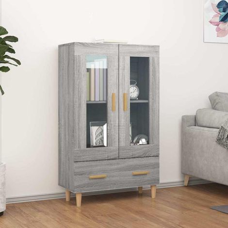 Buffet - Armoire de rangement Enfilade Sonoma gris 70x31x115 cm Bois d'ingénierie BV945269 - BonneVie (1/5)