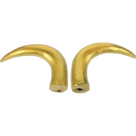 Artificial Halloween Horns for Cosplay, Gold PVC Headband (1/5)