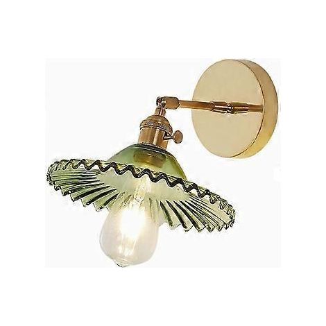 Industrielle Vintage-Wandleuchte im modernen Edison-Stil, E27-Fassung, Messingfassung, nach oben und unten gerichtete Beleuchtung, Glasschirm, geeignet für Schlafzimmer und Lofts.