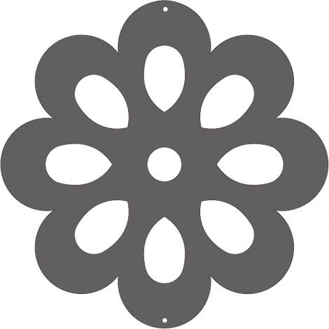K1 Blumenanhänger, Frühlingsdekoration, durchbrochenes graues Ornament