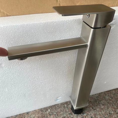 Black 304 Stainless Steel Hot and Cold Water Faucet for Home Bathroom Vanity/Sink Countertop - 304 Stainless Steel Brushed High Style
