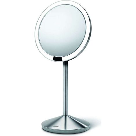 Simplehuman - Espejo cosmético para viajes con iluminación LED, acero inoxidable ST3004 (1/5)