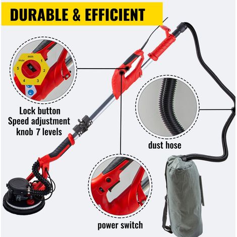 Ponceuse orbitale Filaire 850W, Ponceuse Excentrique Filaire à LED, Éclairage complet à 360°, convient au meulage pour les débutants/les ménages/les travaux de ponçage professionnels (1/5)