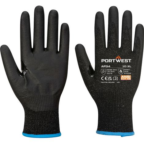 Guante LR15 de Espuma de Nitrilo Touchscreen PK12 - Negro - Talla XXL (1/2)