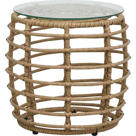 Ensemble Table + 2 chaises de bistro, Set bistrot, Ensemble repas de jardin, Résine tressée Chêne OIB5289E (1/5)