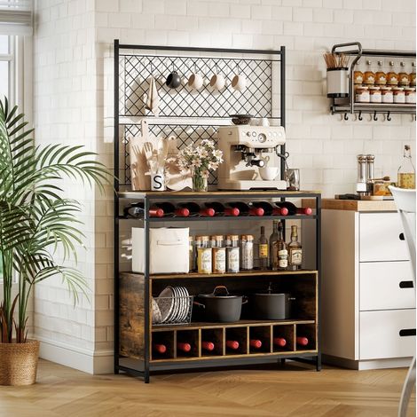 mobile contenitore 96,5 cm cucina vini e ganci rustico OKMYHOME (1/5)
