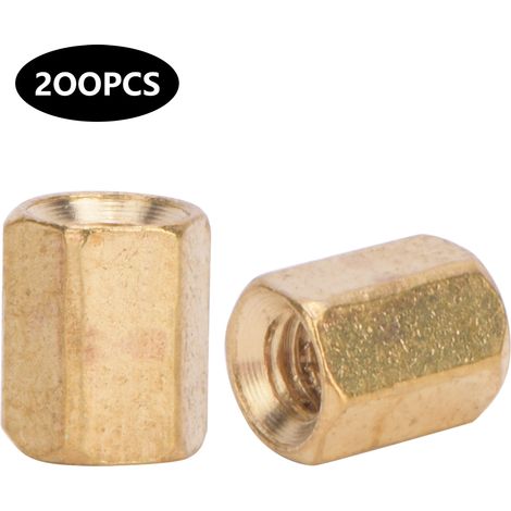 Entretoises en laiton pour carte mère, écrous hexagonaux M3 2 voies, kit de 5 à 200 pièces (M3x5/6/8/10/12/15/20) x 6 mm (1/5)