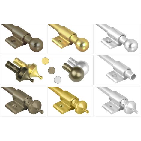 Asta per tappeti e accessori in alluminio, resistente e antiruggine per gradini e guide per scale: Oro, 1.35 metri - Bar