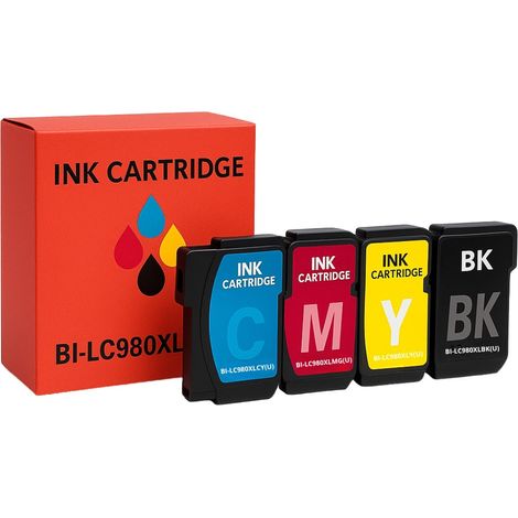 Pack de Cartouches Compatibles BROTHER LC-980XL et LC-1100XL pour Imprimantes DCP 145C à J515W & MFC 250C à J415W