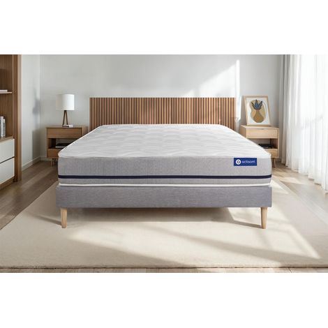 Actilatex soft matratze 180x200cm + Bettgestell mit lattenrost - Dicke : 20cm - Latex und Memory-schaum - H3 (1/5)