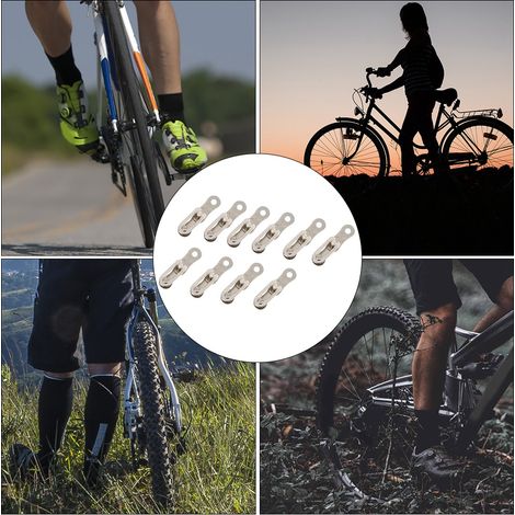 50 pièces de maillon rapide en acier 410 pour chaîne vélo single speed, finition argent galvanisé par CNC avec fermeture aimantée. (1/5)