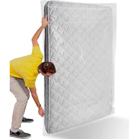 Housse de matelas en plastique 185x230cm – Épaisseur 400µm – Résistante à l'humidité et aux insectes – Protection pour déménagement – Aznar (1/3)