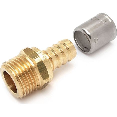 raccord droit à écrou fixe - tube per à sertir - diamètre 12 vers mâle à visser 15 x 21 - altech (1/2)