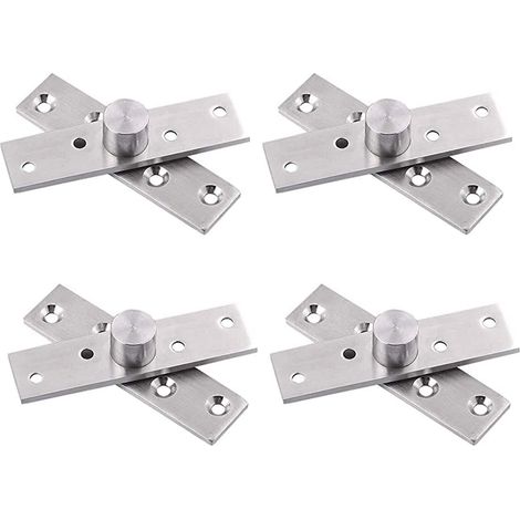 Cerniere per porte pivotanti a scomparsa a 360 gradi, 4 pezzi, cerniere per porte in legno superiori e inferiori in acciaio inossidabile ispessito per armadi, finestre e porte