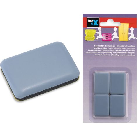 Patins Glissx4 Meuble 35x25mm Gris  - INOFIX