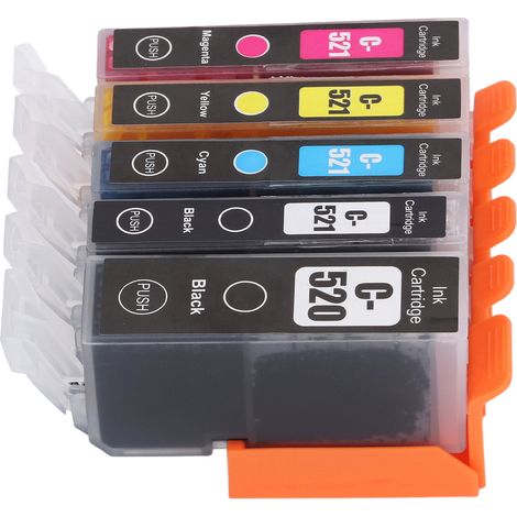 Cartouche d'encre ABS pour imprimante PIXMA IP3600 IP4600 IP4700 MX860, lot de 5 couleurs (noir, cyan, magenta, jaune), compatible Canon, haute qualité. (1/5)