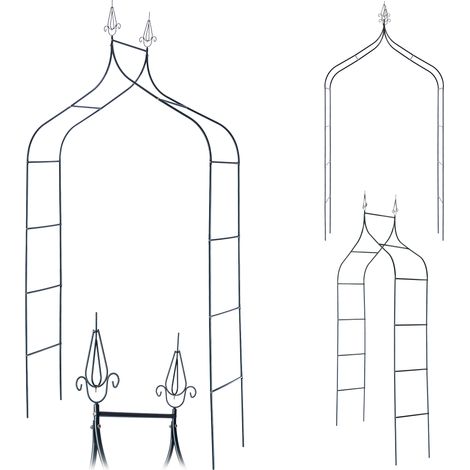 KADAX Gartenbogen für Kletterpflanzen, Wetterfeste Pergola, Rankgitter, 150x273 cm