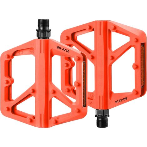 Non-Slip Bike Pedals, Mountain Bicycle Pedals, 4.13 x 3.15 x 0.59 inches, Reflective Pedal, Comfortable Stepper, Ideal for Seniors, Cardio, Indoor Gym, Outdoor Cycling Workouts (1/5)