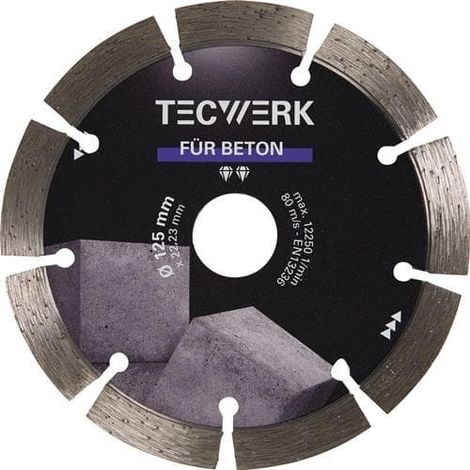 TECWERK Diamanttrennscheibe BETON D.350mm Bohr.25,4mm Seg.-B.40mm