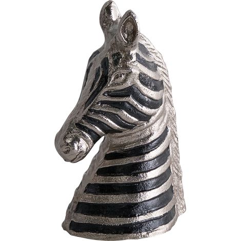 Figura decorativa de cebra para estantería plateado Zagora