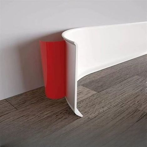 Plinthe autocollante 10 cm x 2 m, garniture murale souple facile à installer, plinthe polyvalente adaptée aux murs, aux sols et aux coins (1/5)