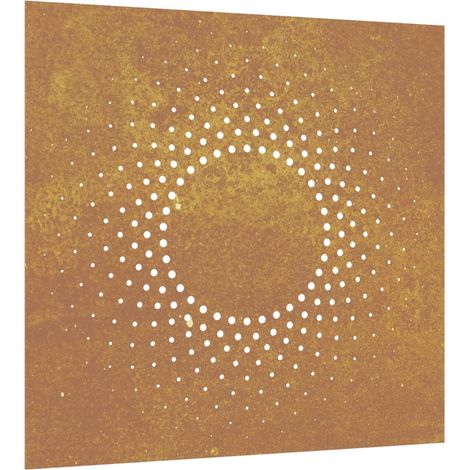 Décoration murale jardin 55x55 cm acier corten design du soleil CFW168267 (1/5)