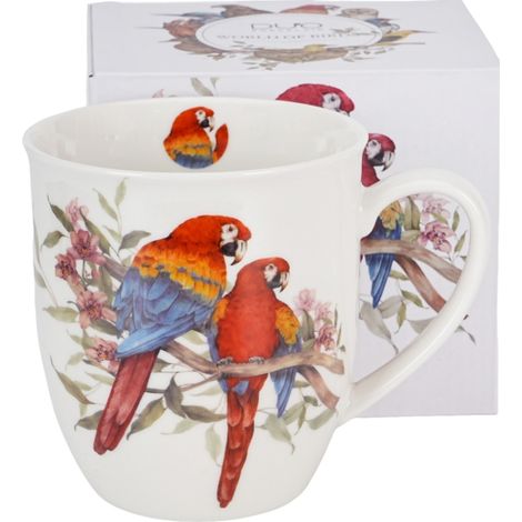 Tazza in porcellana da 650 ml con pappagallo ara scarlatta - Mondo degli uccelli / Animali (1/5)