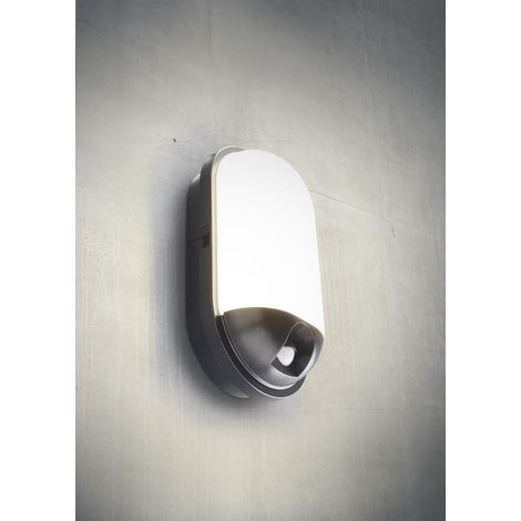 Heitronic TOLEDO 500648 LED-Außenwandleuchte mit Bewegungsmelder LED fest eingebaut  20 W LED Schwar