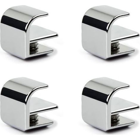4 Pièces Boutons Porte Douche, Pinces à Verre Peuvent Contenir du Verre de 3 à 6 mm D'épaisseur, Douche Armoire Poignée pour Portes Douche, Portes en Verre, Portes Coulissantes,Sans Perçage (1/4)