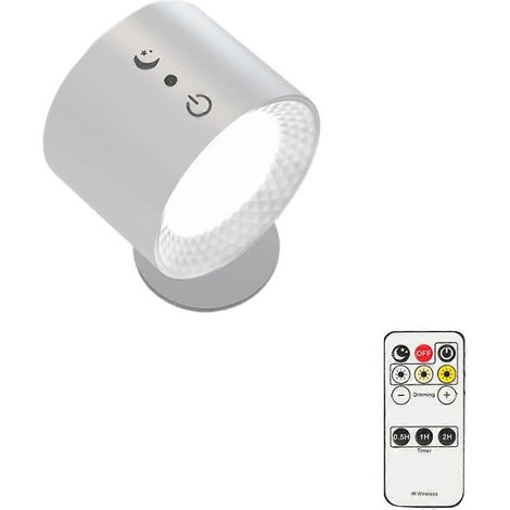 Lampes LED rechargeables USB avec télécommande, 3 températures de couleur, luminosité réglable, rotation à 360°, installation magnétique. (1/4)