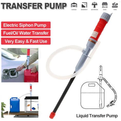 Pompe électrique à siphon 3W – Avec tuyau 62,2 cm – Pour transfert eau, essence, huile – Utilisation garage, aquarium, sous-sol (1/5)