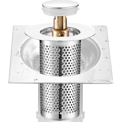 Bouchon de vidange universel en silicone , joint étanche , accessoire salle bain robuste acier inoxy (1/5)